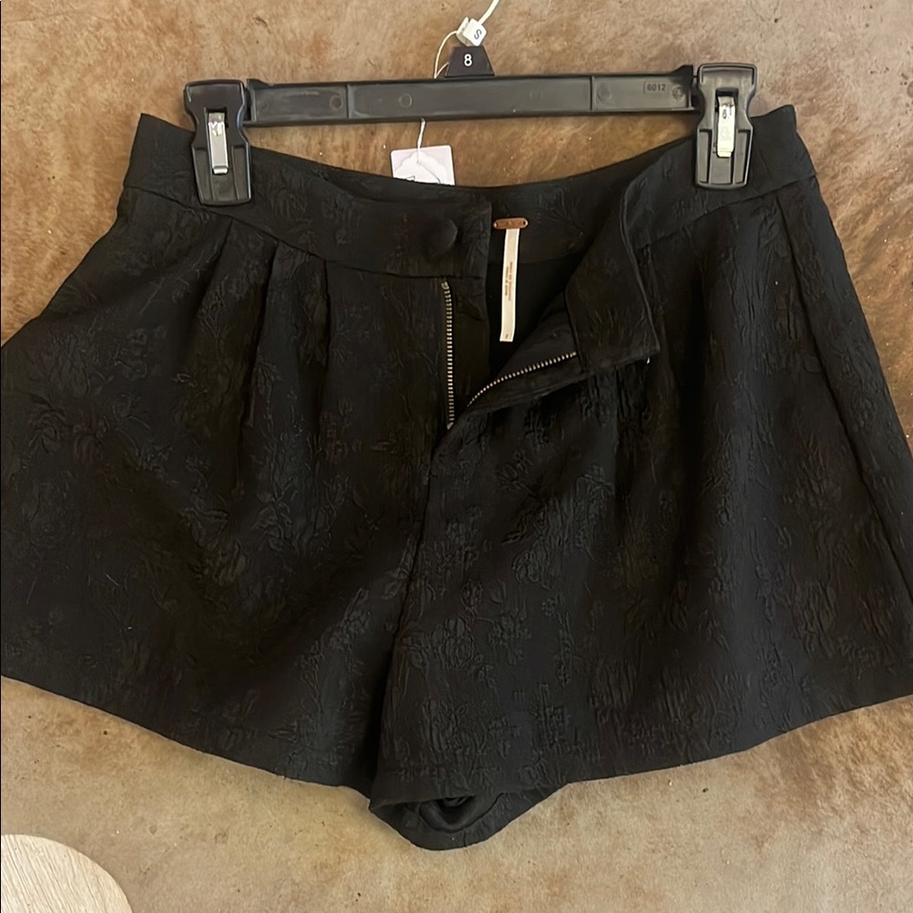 Free People Black High Waist Dressy Shorts